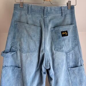 Vintage Stan Ray Pants Size 29 Blue Hickory Striped Painter Carpenter USA Work